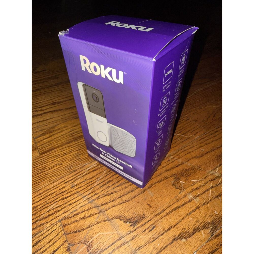 Roku Wire Free Video Doorbell and Chime in Original Box